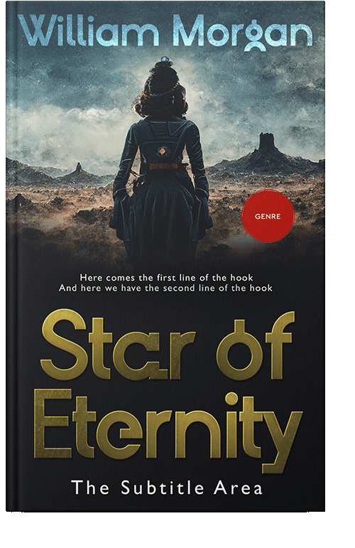 Front view of Heathered Gray #13929 - Premade Science Fiction Book Cover