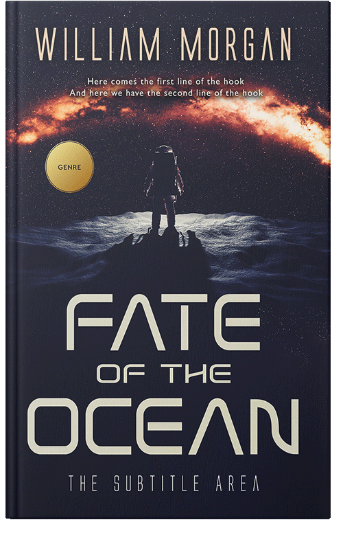 Front view of Steel Gray #13932 - Premade Science Fiction Book Cover