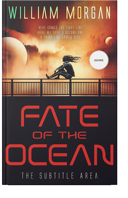 Front view of Cocoa Brown #13941 - Premade Science Fiction Book Cover