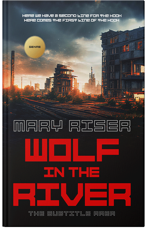 Front view of Premade Apocalyptica Book Cover - Shark