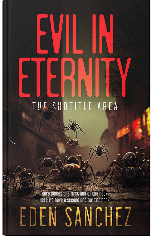 Front view of Red Damask #14012 - Premade Apocalyptica Book Cover