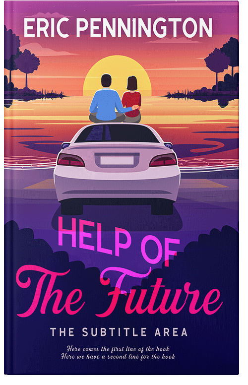 Front view of Premade Romance Book Cover - Deep Blush