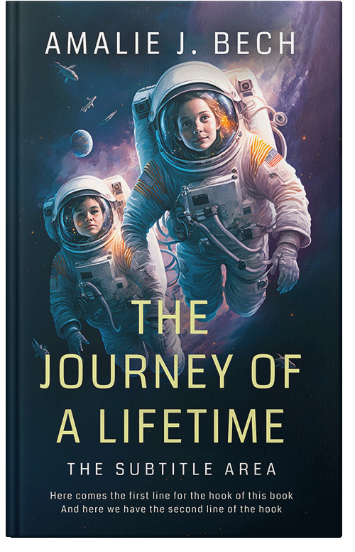 Front view of Soft Amber #14049 - Premade Science Fiction Book Cover