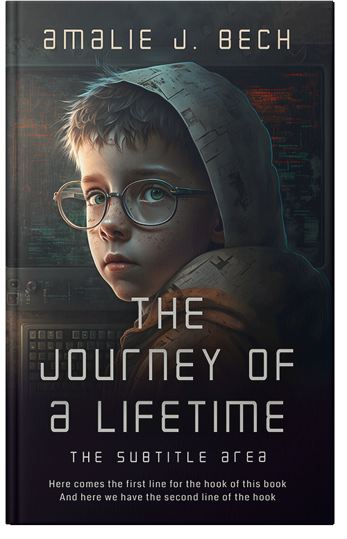 Front view of Premade Abstract Book Cover - Baltic Sea