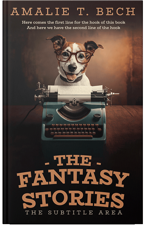 Front view of Antique Brass #14061 - Premade Literary Fiction Book Cover