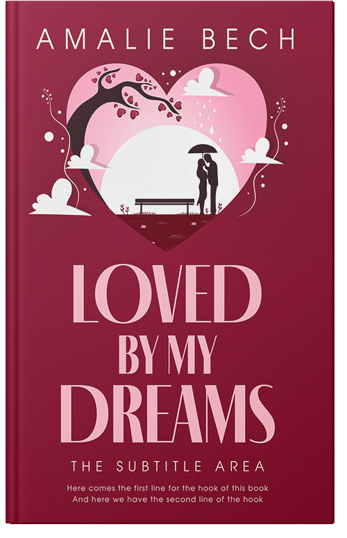 Front view of Premade Romance Book Cover - Rose Bud Cherry