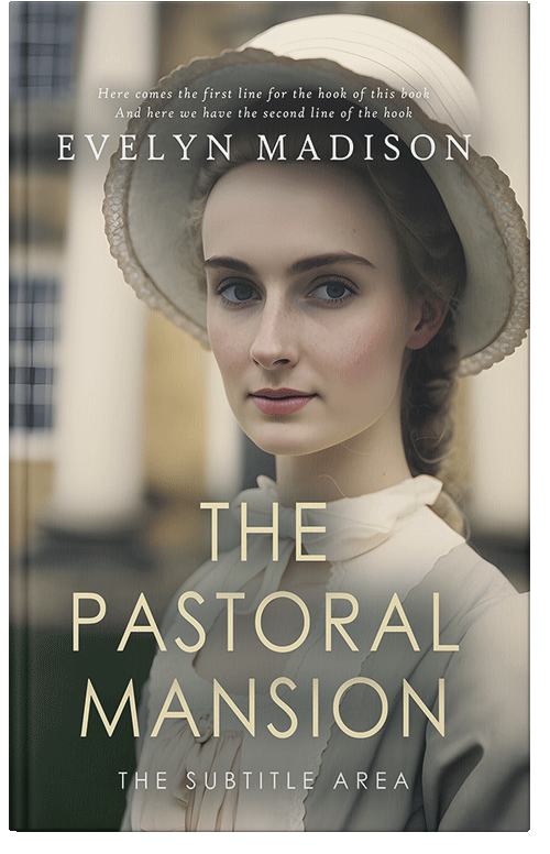 Front view of Premade Historical Book Cover - Olive Haze