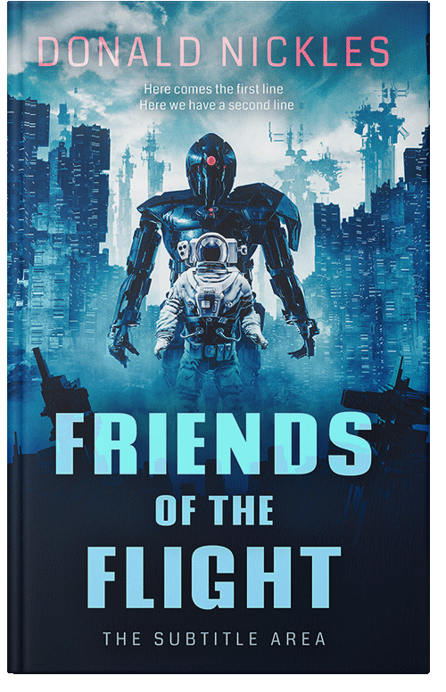 Front view of Powder Blue #14329 - Premade Science Fiction Book Cover