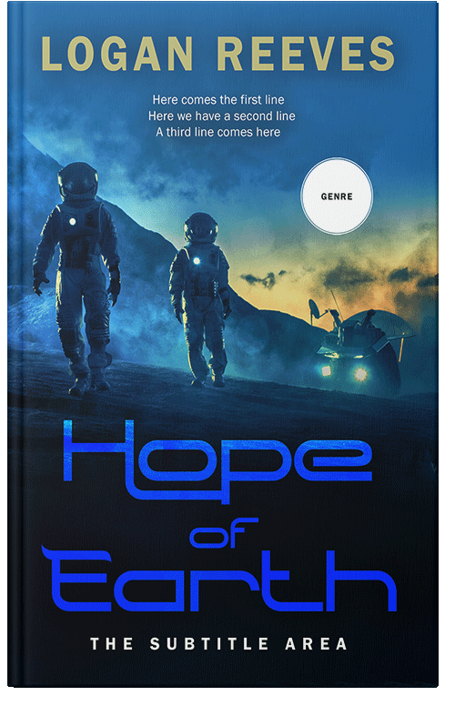 Front view of Black Pearl #14331 - Premade Science Fiction Book Cover