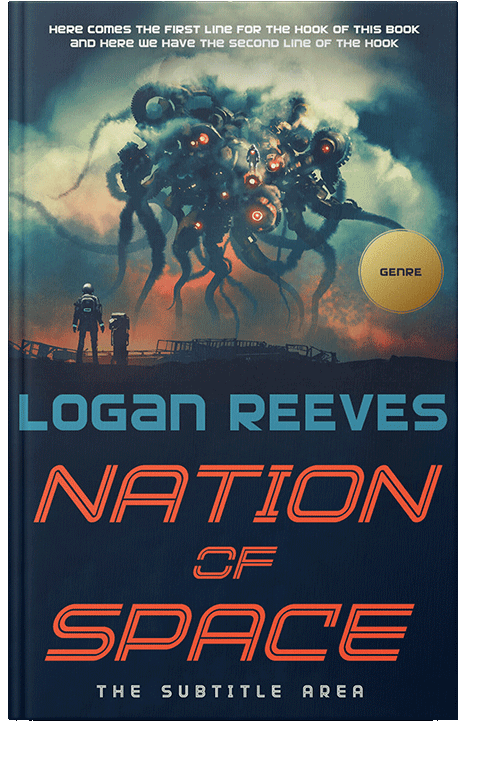 Front view of Antique Brass #14356 - Premade Science Fiction Book Cover