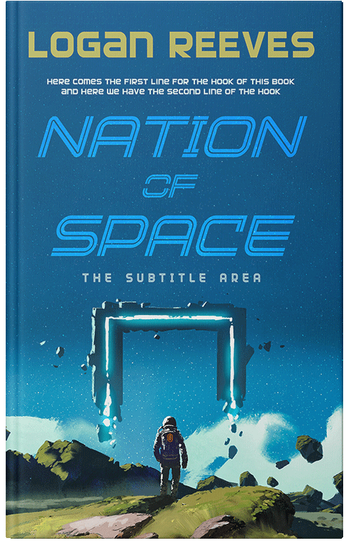 Front view of Venice Blue #14357 - Premade Science Fiction Book Cover