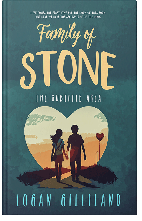 Front view of Casal #14371 - Premade Romance Book Cover