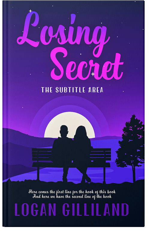 Front view of Premade Romance Book Cover - Violet