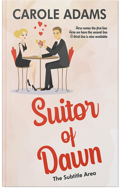 Front view of Linen #14409 - Premade Romance Book Cover