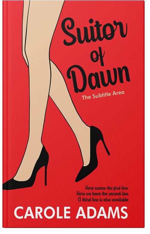 Front view of Premade Chick Lit Book Cover - Alizarin Crimson