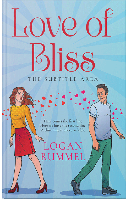 Front view of Regent St Blue #14428 - Premade Romance Book Cover