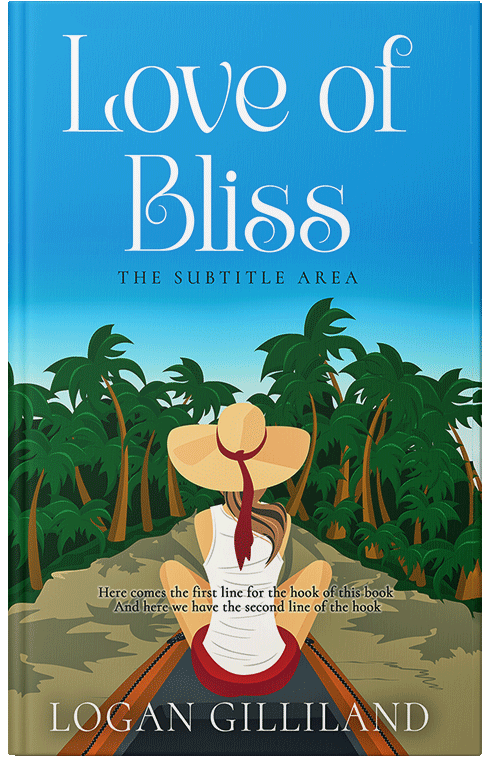 Front view of Premade Travel Book Cover - Cerulean