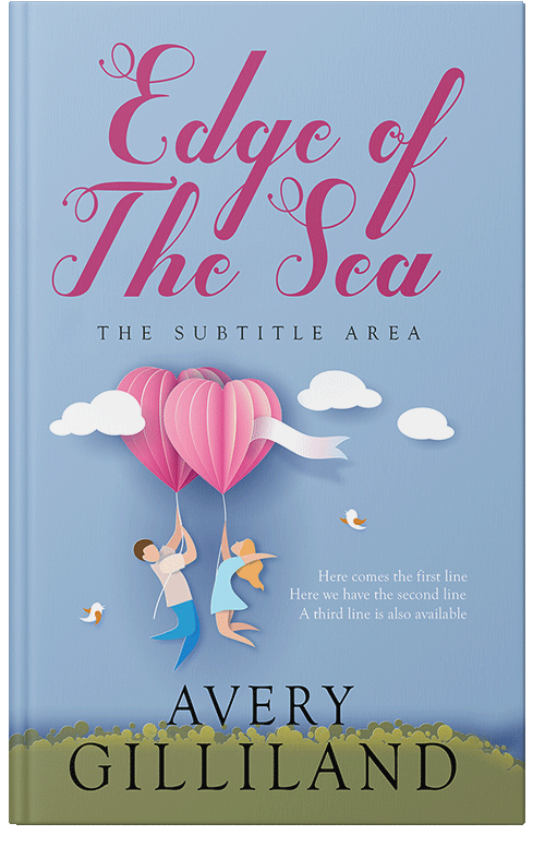 Front view of Premade Romance Book Cover - Rock Blue