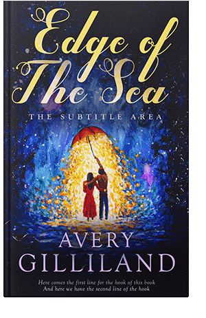 Pre Made Book Cover Gold Sand