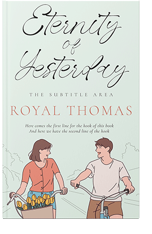 Pre Made Book Cover Green White