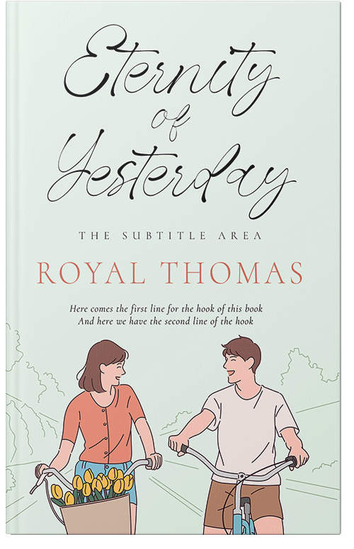 Front view of Green White #14440 - Premade Romance Book Cover