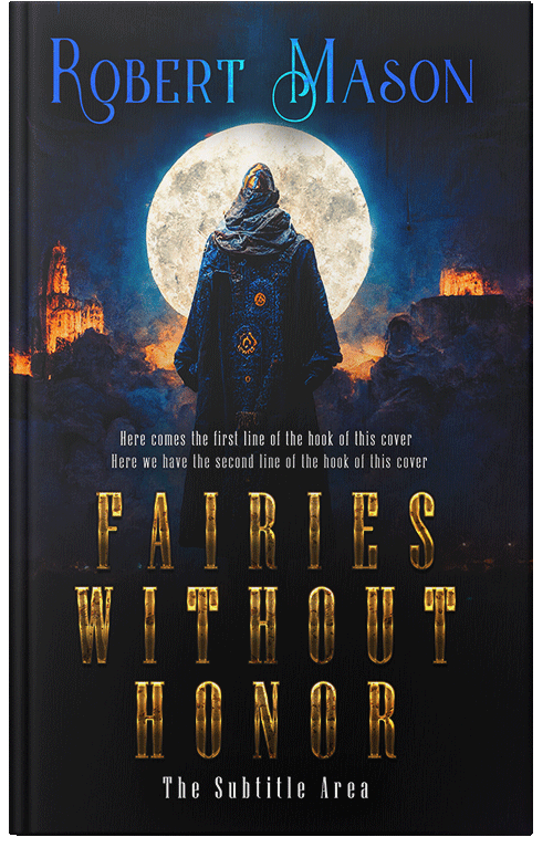 Front view of Premade Fantasy Book Cover - Vulcan