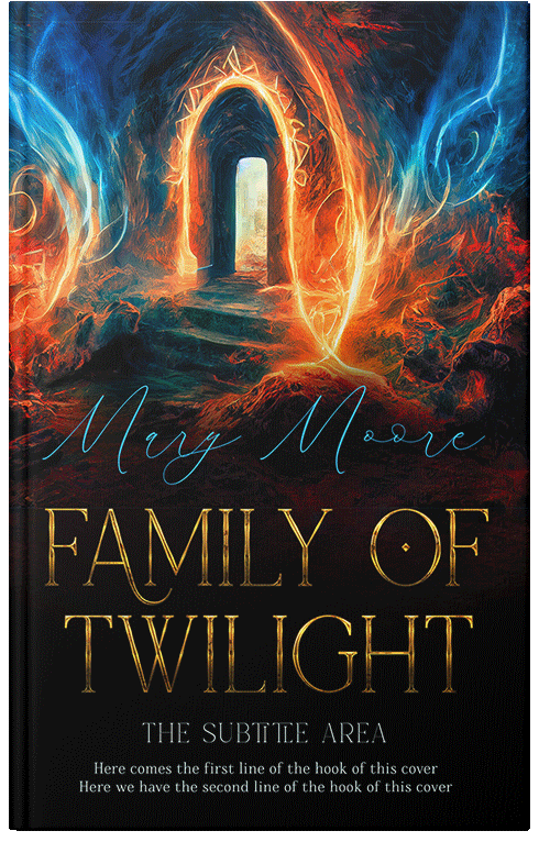 Front view of Premade Fantasy Book Cover - Raw Sienna