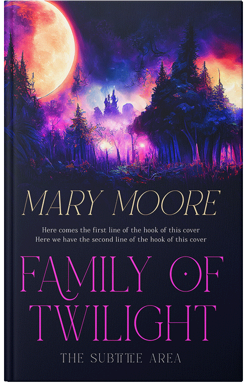 Front view of Premade Fantasy Book Cover - Deep Blush