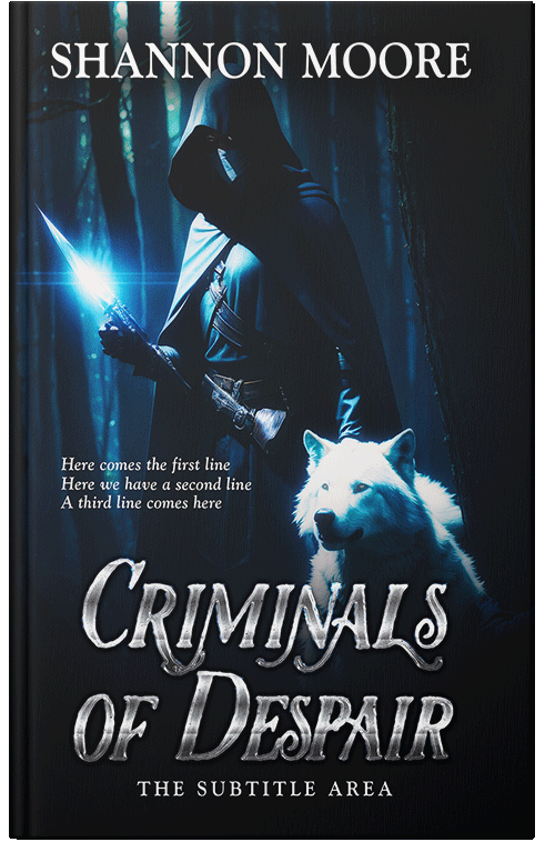 Front view of Ebony #14585 - Premade Fantasy Book Cover