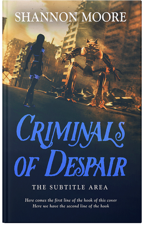 Front view of Ebony Clay #14600 - Premade Apocalyptica Book Cover