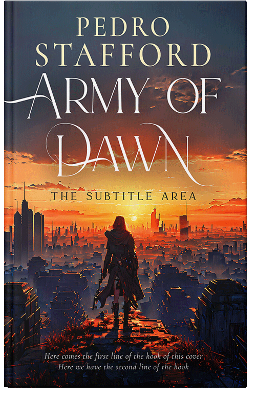 Front view of Premade Apocalyptica Book Cover - Burnt Sienna