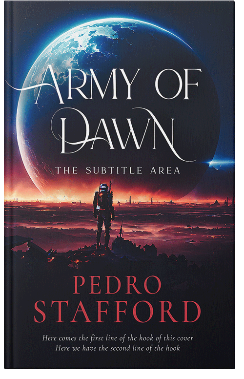 Front view of Premade Apocalyptica Book Cover - Steel Gray