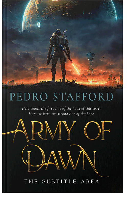 Front view of Raw Sienna #14610 - Premade Apocalyptica Book Cover