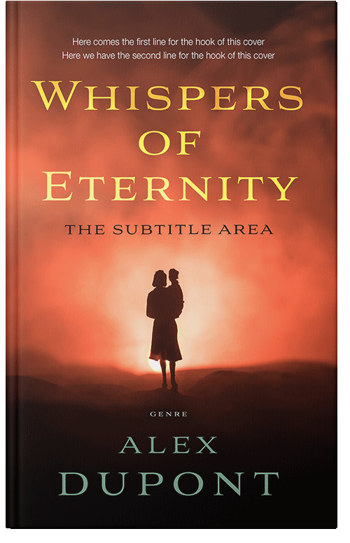 Front view of Red Damask #14626 - Premade Horror Book Cover