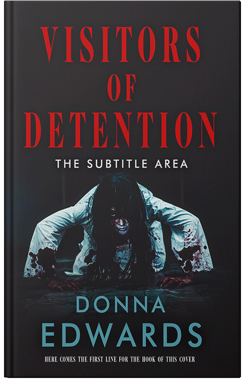 Front view of Premade Horror Book Cover - Shark