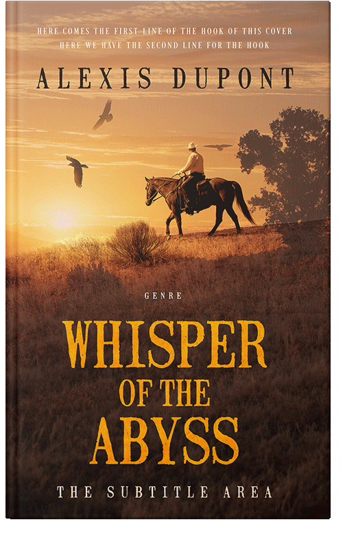 Front view of Premade Western Book Cover - Porsche