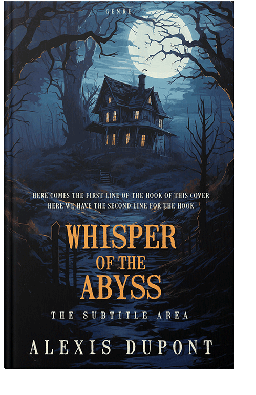 Front view of Ebony #14756 - Premade Horror Book Cover