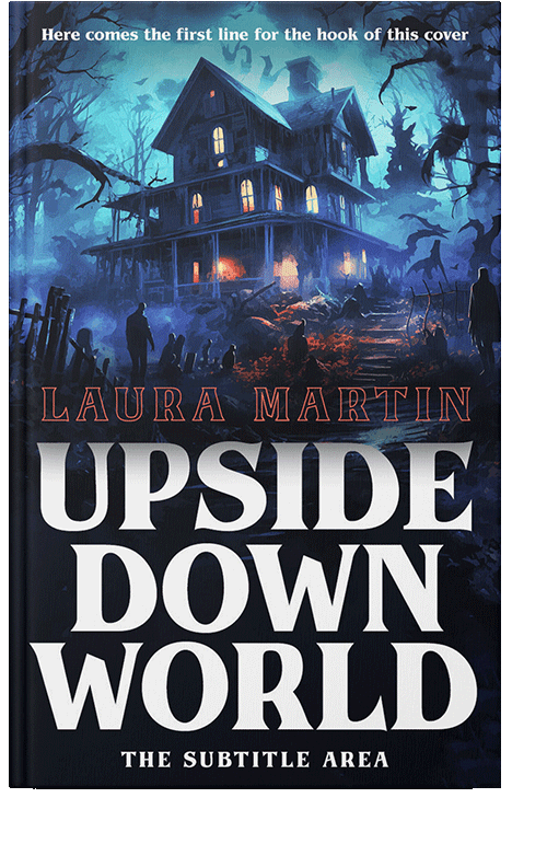 Front view of Ebony #14766 - Premade Horror Book Cover