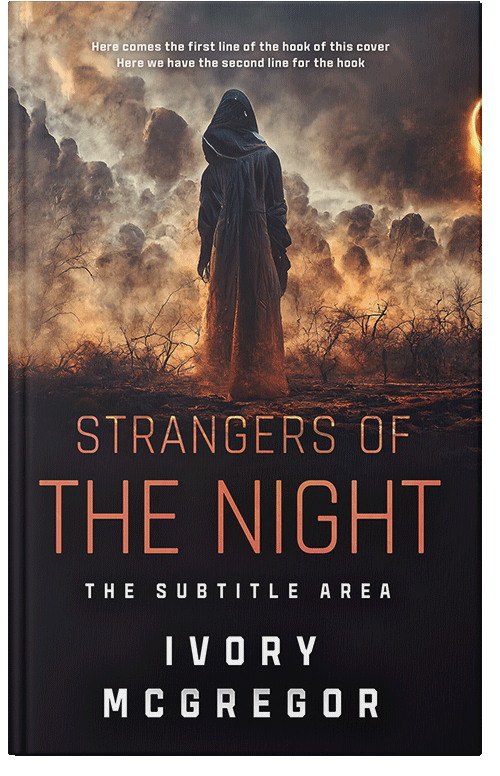 Front view of Antique Brass #14796 - Premade Horror Book Cover