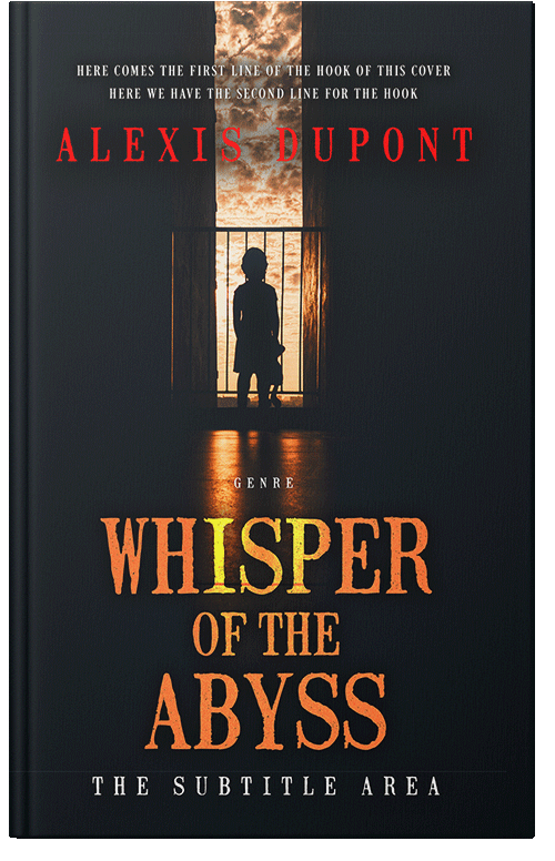 Front view of Black #14842 - Premade Children's Book Cover