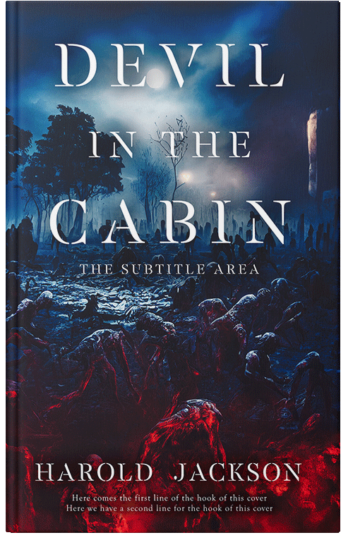 Front view of Bleached Cedar #14914 - Premade Horror Book Cover