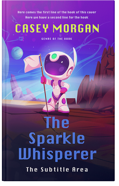 Front view of Premade Science Fiction Book Cover - Grape