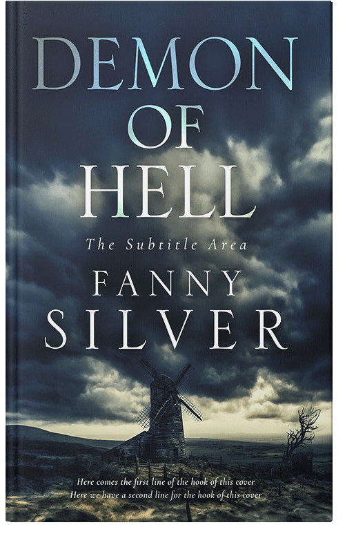 Front view of Premade Horror Book Cover - Ebony Clay