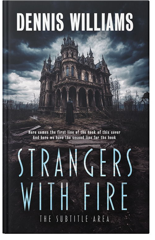 Front view of Premade Horror Book Cover - Shark