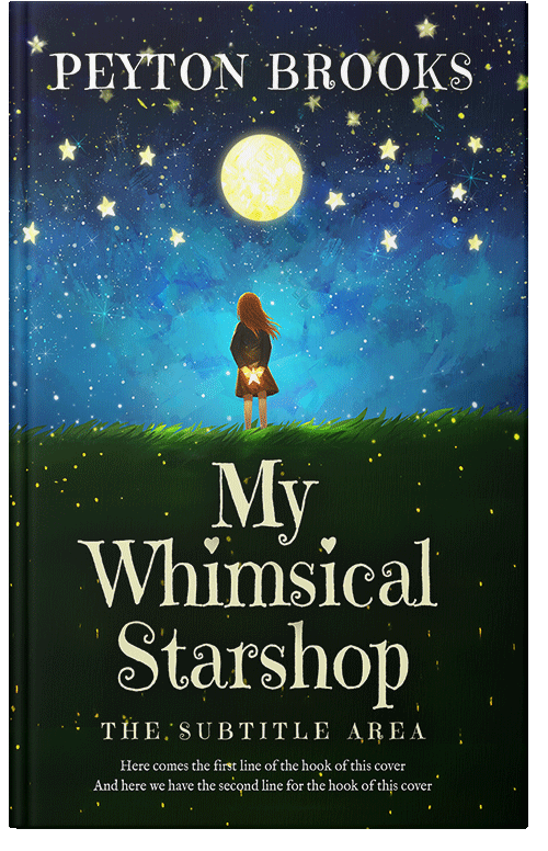 Front view of Black Bean #15199 - Premade Fantasy Book Cover