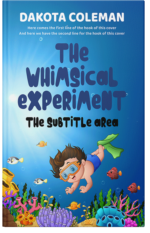 Front view of Premade Children's Book Cover - Denim