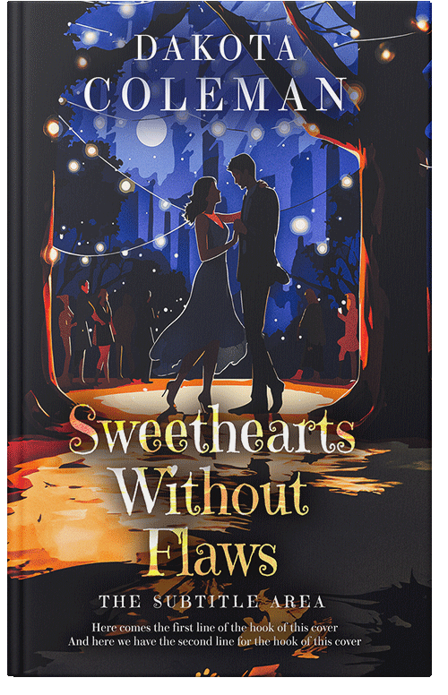 Front view of Premade Romance Book Cover - Steel Gray