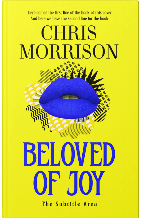 Front view of Persian Blue #15251 - Premade Abstract Book Cover