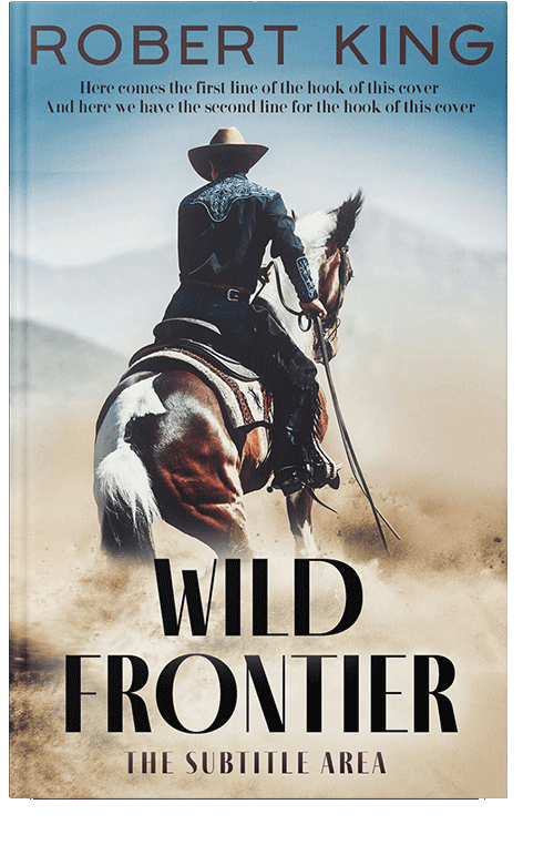 Front view of Pickled Bluewood #15329 - Premade Western Book Cover