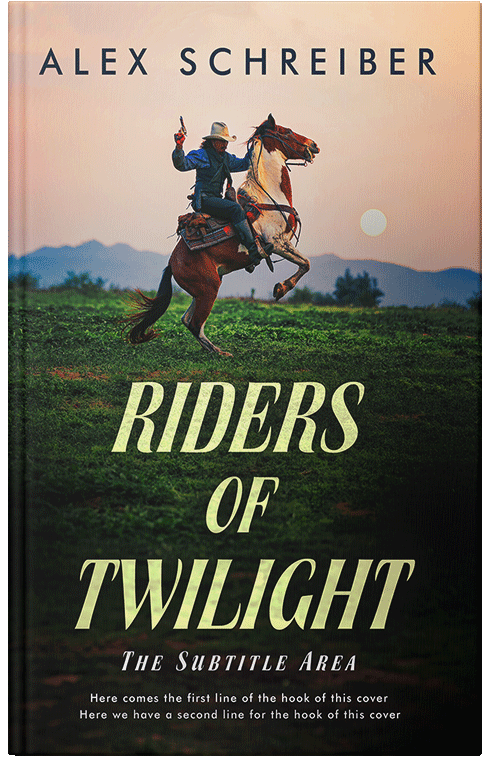 Front view of Hunter Green #15340 - Premade Action & Adventure Book Cover